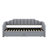 Extendable Upholstered Daybed With Storage Drawers And LED Light-924623044