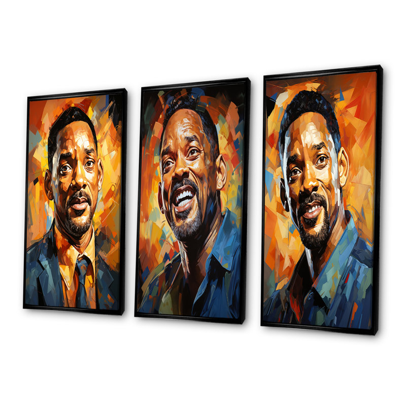 Sapphire Smith Portrait Popart, Cadre flottant noir, H 40 po x l 60 po