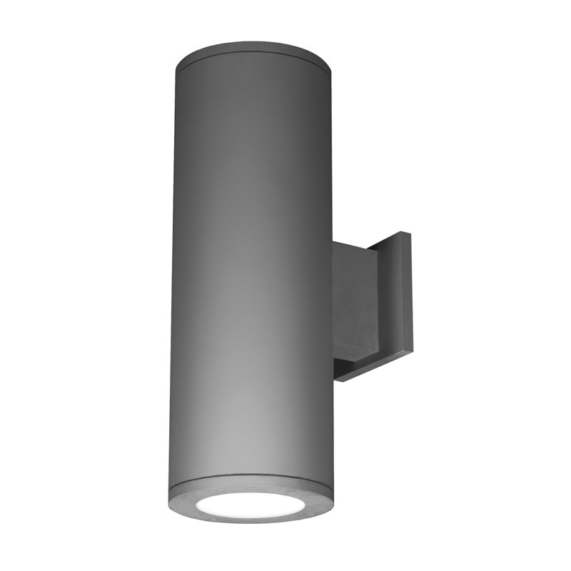Applique à bras extérieur à del Tube, Graphite, 6"