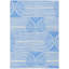 Tapis extérieur lavable antidérapant bleu et blanc 9 pi x 12 pi-125213115