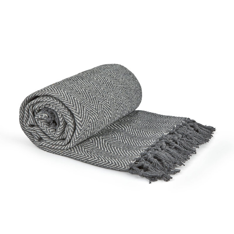Emestina Throw, Grey, 228cm W x 254cm L
