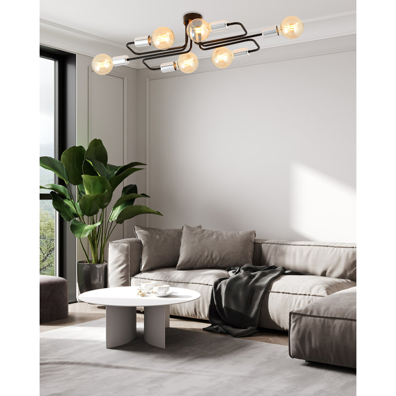 Murillo 6 - Light Sputnik Chandelier, Silver