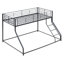Lit superposé en métal, très grand lit simple au-dessus du grand lit, noir, lit mezzanine peu encombrant pour enfants et chambres d'amis, structure en acier