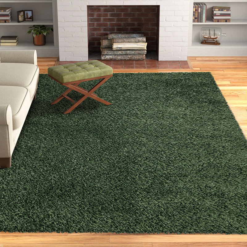 Spandrel Solid Colour Shag Indoor / Outdoor Area Rug, Rectangle 60 x 220cm