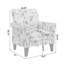 Chaise d'appoint en orange pastel et vert floral avec pieds en bois massif-935725372