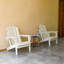 Chaise Adirondack pliante avec porte-gobelet double - Chaise Adirondack en composite avec texture bois - Blanc-880717414
