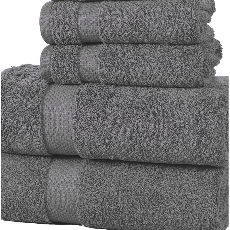 Ensemble de serviettes 100% coton 18 pièces Brynesha, gris