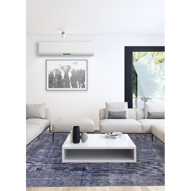 Tapis bleu foncé à transition de couleur 9 pi 6 po x 12 pi 3 po