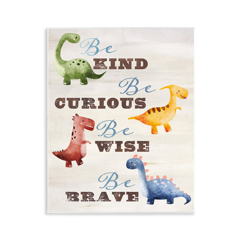 "Kind Curious Wise Dinosaurs", art mural par Susan Arnot