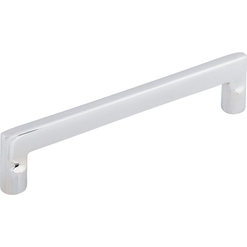 Aspen II Flat Sided Appliance pull, Polished Chrome, 6" Center to Center
