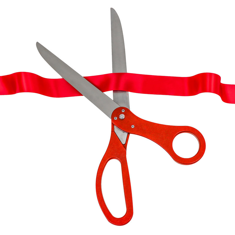 Ciseaux de coupe de ruban 25 po par Allures & Illusions, Rouge