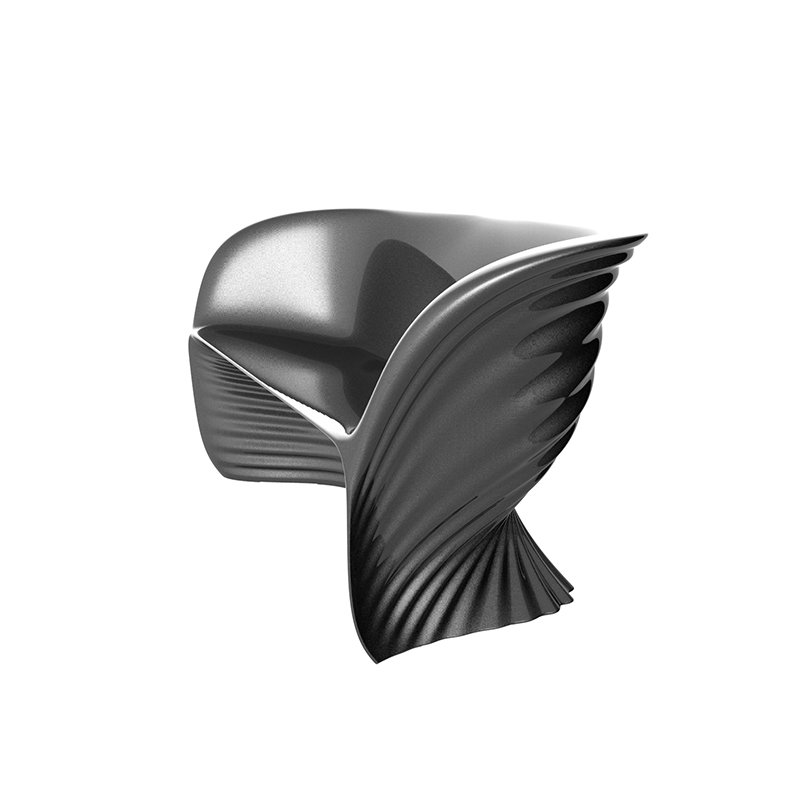 Canapé de patio de 74,75 po Biophilia, Plastique de base anthracite