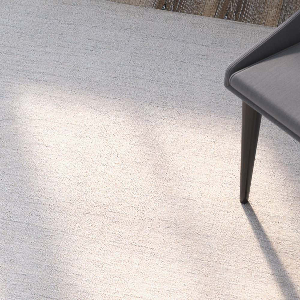Nala Beige Grey Hand-Tufted Wool Rug, Rectangle 6' x 9'