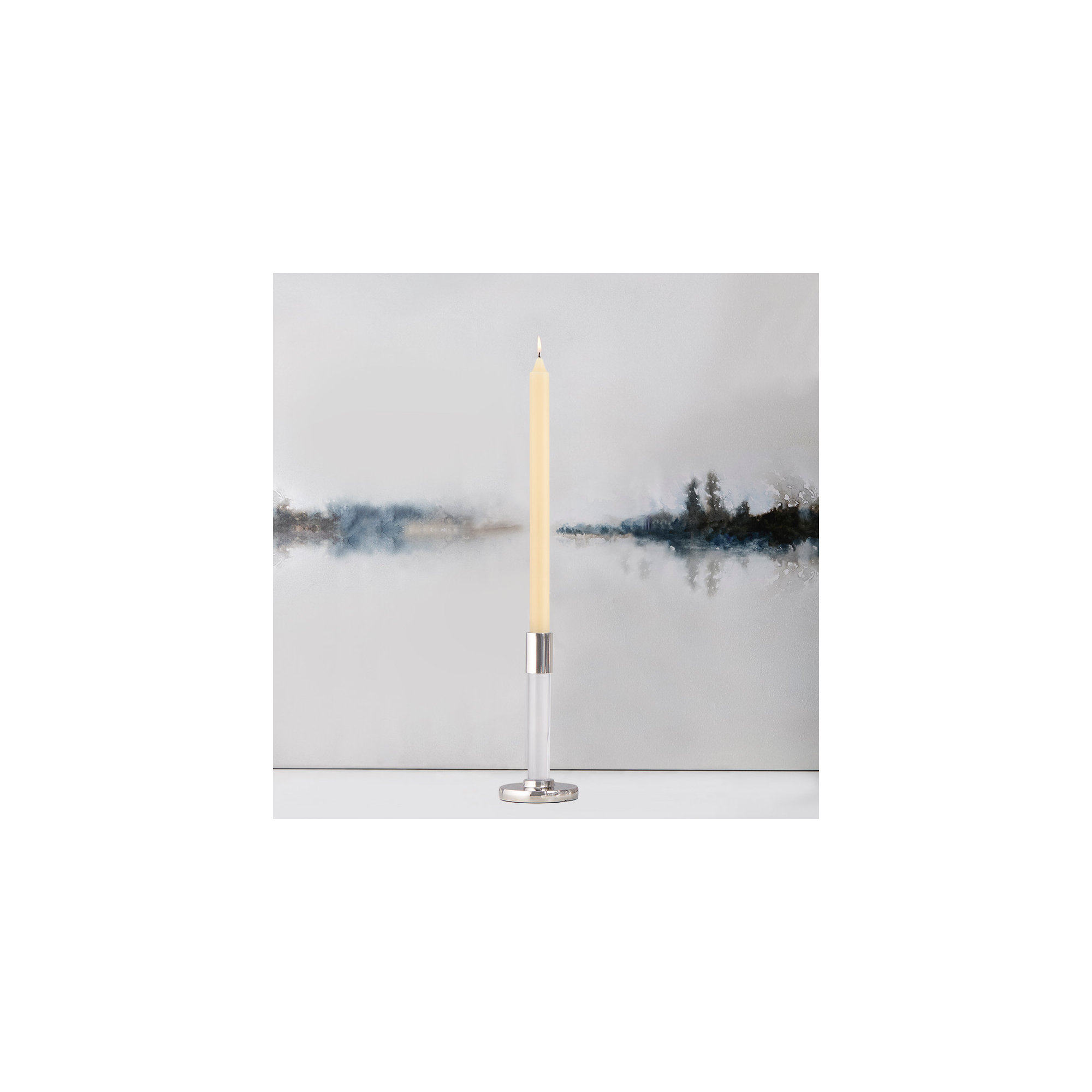 Root Candles Unscented Taper Candle, Buttercream, 12" H x 0.88" W x 0.88" D