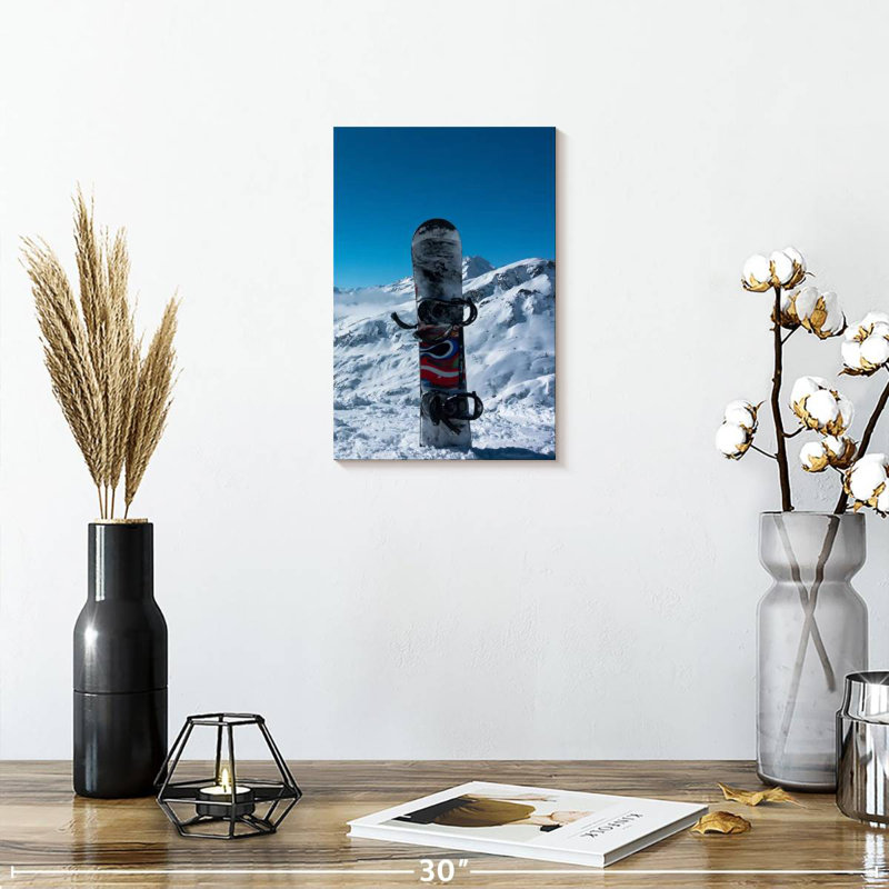 Sireci Snowboard In Snow, 12" H x 8" W