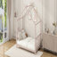 Lit plateforme simple en métal, rose-1298547732