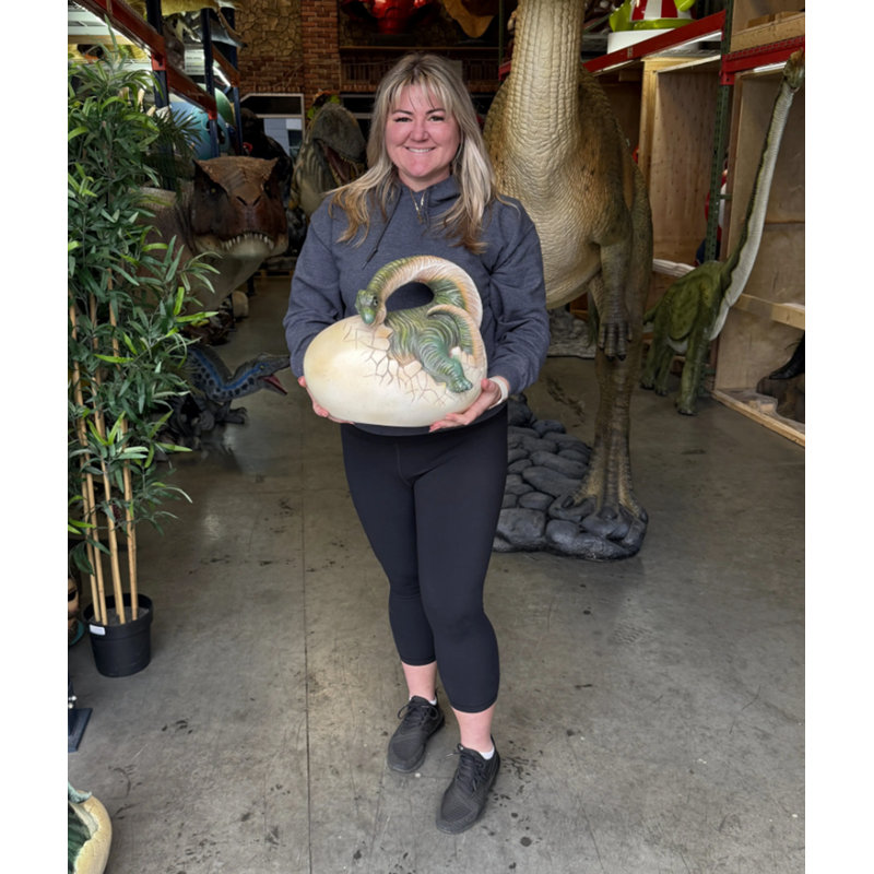Brachiosaurus Dinosaur Egg Hatching Life Size Statue