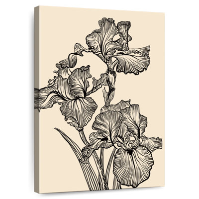 Fleur d'iris rétro