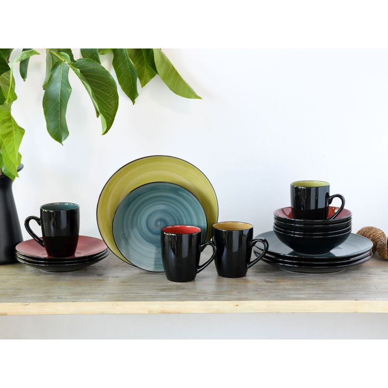 Samoa Stoneware Dinnerware Set 16 Piece - Service for 4