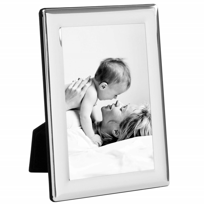 Cadre photo Manila en fer argenté 5X7, H 5,9 po x l 7,48 po x P 1,18 po