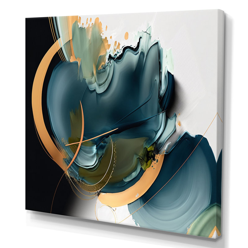 «Abstract Shapes Modern I», impression sur métal sans cadre, 24" H x 24" W, Toile tendue