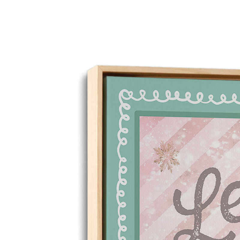 «Let It Snow Canning Jar» par Nicole DeCamp, reproduction d'art, 12 W x 16 H, Toile avec cadre, Tan