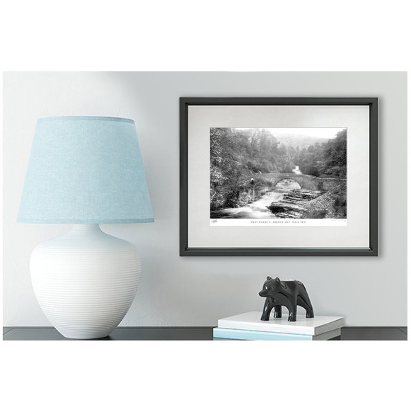West Burton, Bridge And Falls 1893 by Francis Frith - Single Picture Frame Print, 28cm H x 36cm W x 2.3cm D