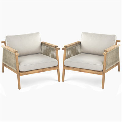 Fauteuil club d'extérieur Sumbawa, ensemble de 2
