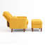 Upholstered Armchair with Footstool-709766312
