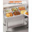 Chauffe-plats en acier inoxydable avec casseroles et tablettes