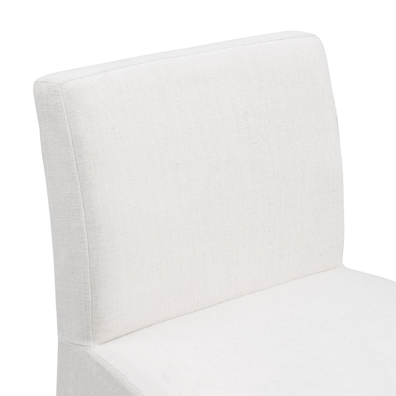Hjalti Gramercy Stool, Cream Linen Textured Fabric