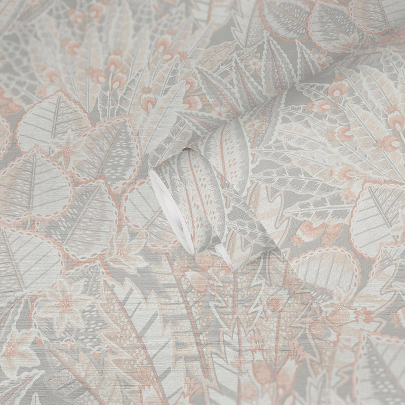 Rahnuma 10.05m x 53cm Matte Double Roll, Silver Grey Bohemian