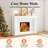 53.5" Electric Fireplace Heater Mantel Tv Stand With Remote Control, Overheat Protection White-183688014