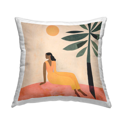 Coussin décoratif imprimé Tropical Boho par Lazar Studio