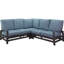 Chaise de patio avec coussins Sunbrella