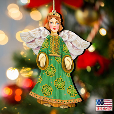 5'' Wood Hanging Figurine Ornament