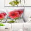 Fleur d'hibiscus rouge aquarelle - coussin imprimé floral-29601073-29601076