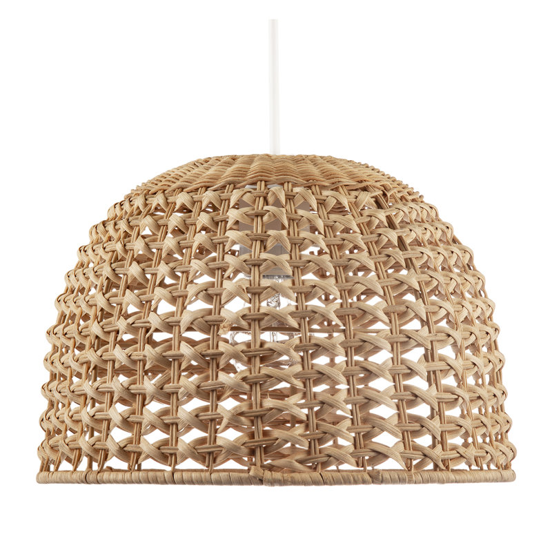 20 cm H Drum Fabric Pendant Shade ( No Direct Attachment Method ) in Brown
