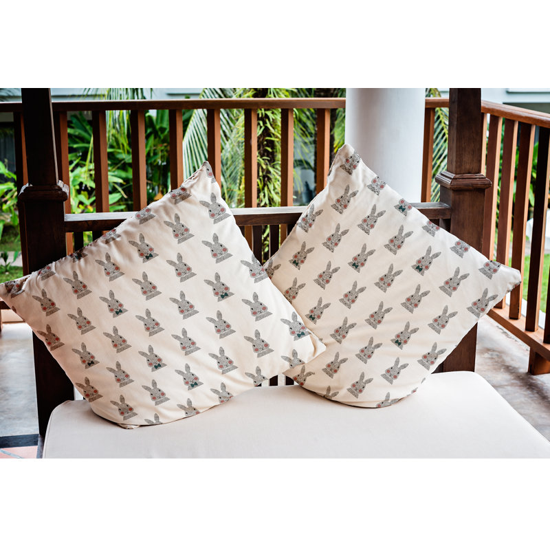 Outdoor Reversible Throw Pillow, Ocean Abyss Green, 16" x 16"