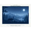 Blue Night Forest Wallpaper Mural, Peel and Stick Kids Room Wall Mural, Layered Silhouette Landscape Nursery Wallpaper-135672562