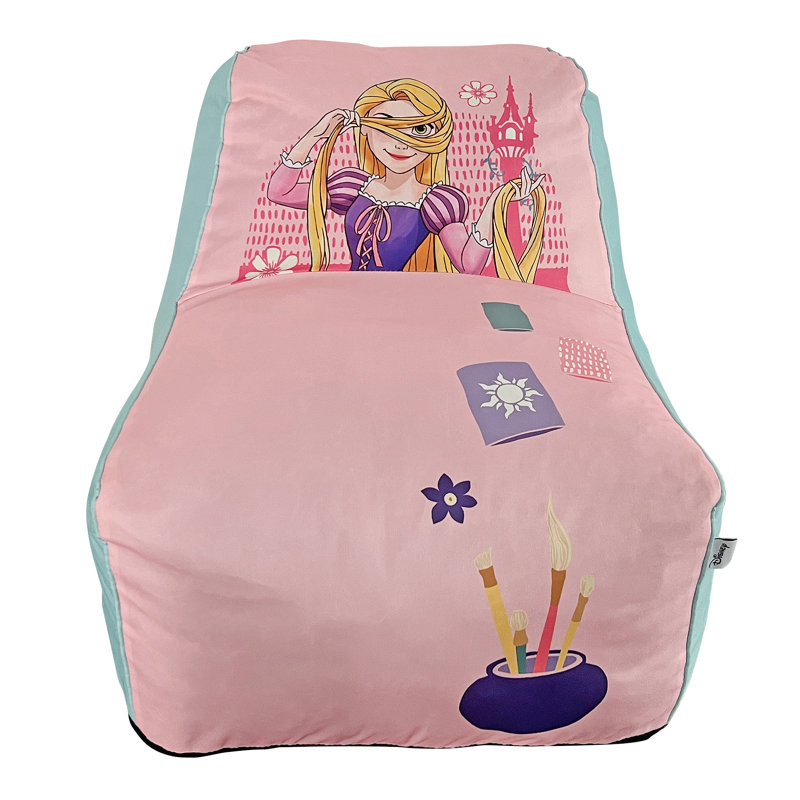Disney Princess L Shaped Pink/Blue Beanbag