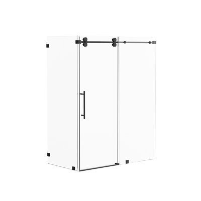 Radiance 60 In. W X 36 In. D X 76 In. H Sliding Frameless Corner Shower Enclosure With Clear Glass