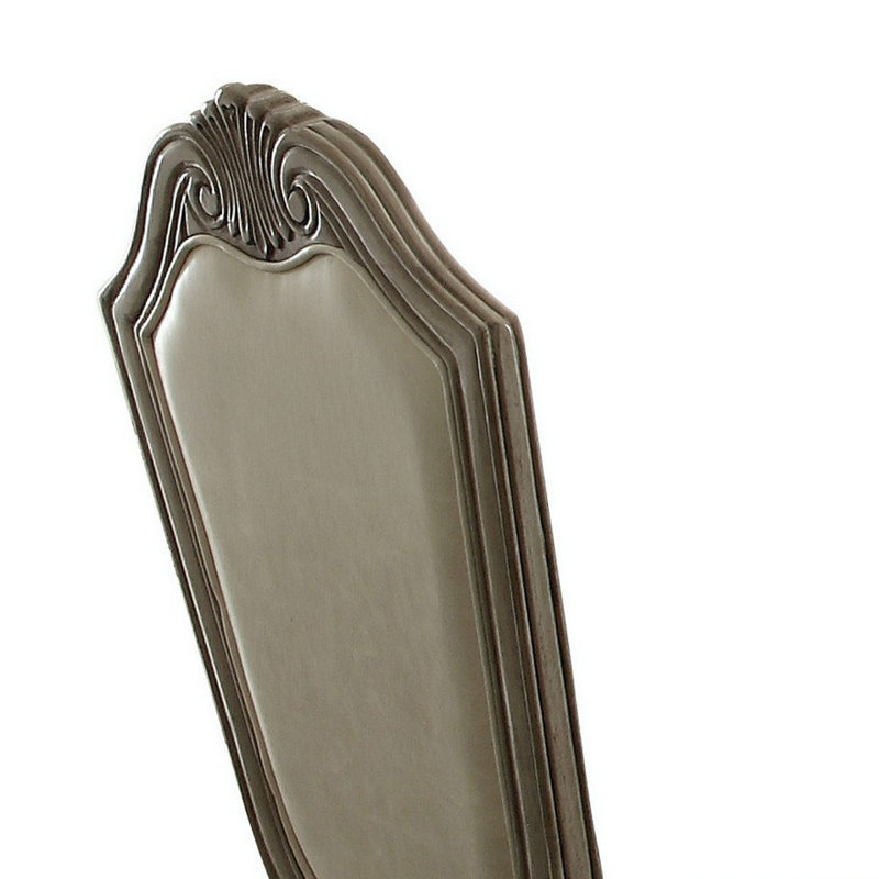Chaise rembourrée Elyanna, Blanc antique