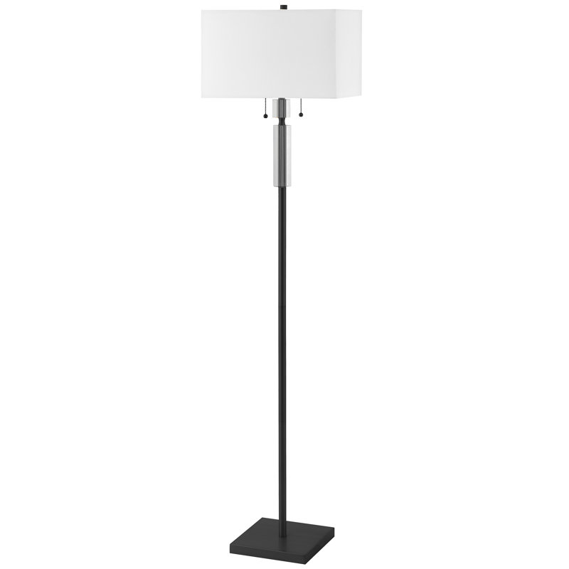 Omi 60'' Traditional Floor Lamp, Matte Black
