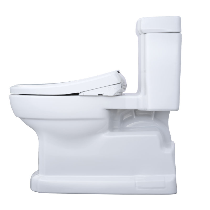 Drake® 1.28 GPF Elongated Floor Mounted Bidet Toilet (Seat Included)