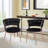 17.72'' H Velvet Upholstered Metal Side Chair-1031742251