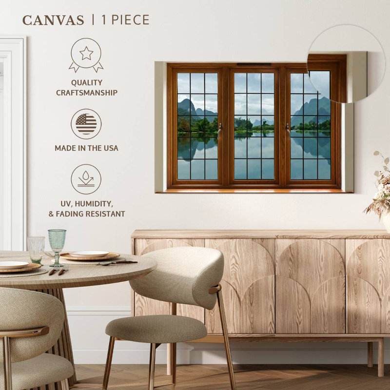 Lilie Window Pane, 34" H x 51" W