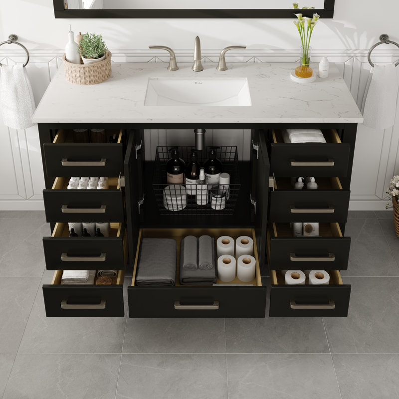 Minnich 42" Single Bathroom Vanity Set, Espresso