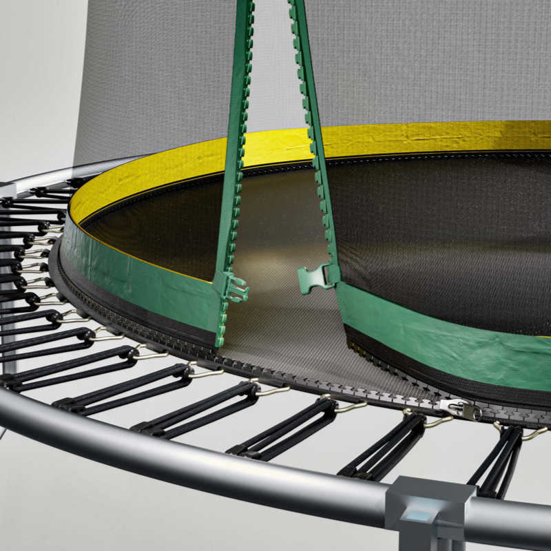 Trampoline 10 pi Springfree No Gap avec cordes élastiques, rebond silencieux et caractéristiques de sécurité améliorées