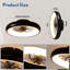 Ventilateur de plafond intérieur encastré avec lumière DEL et télécommande